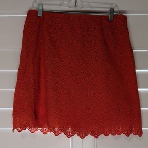 J. Crew Lace Scallop Skirt